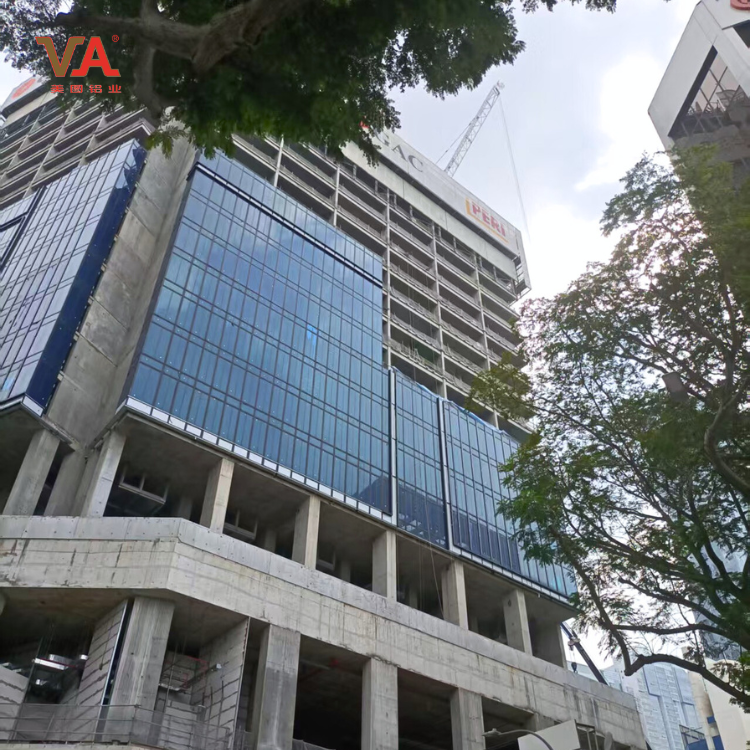 Aluminum Composite Panel Weather Resistant Facade System Cast Curtain Wall