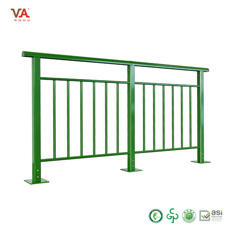 Hot Sale Green Aluminum Railing Modern Design Aluminium Railing for Balcony Customized Aluminum Deck Railing