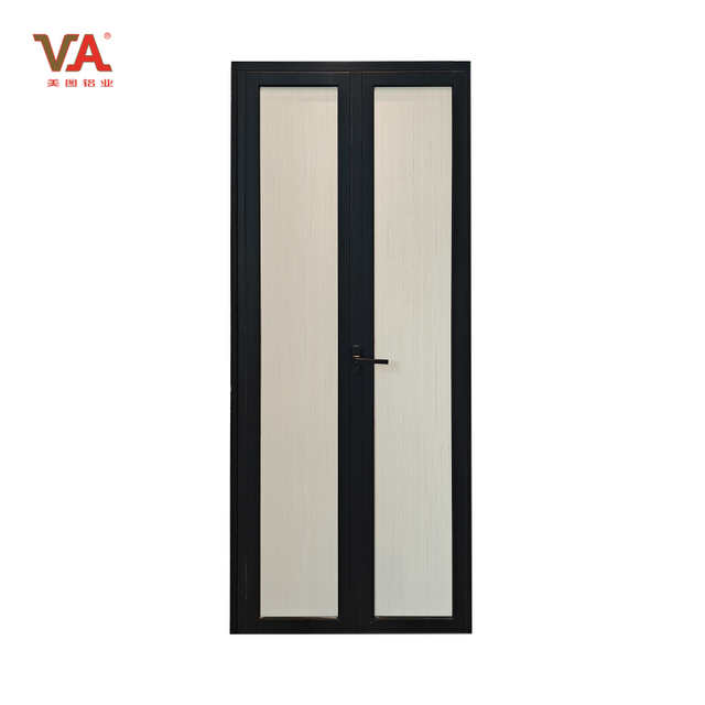 High-end aluminum foldable shower door with privacy glass