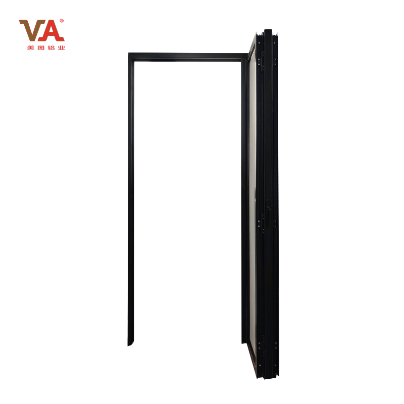 High-end aluminum foldable shower door with privacy glass